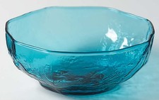 Morgantown Crinkle Peacock Blue Finger Bowl 4135547 picture