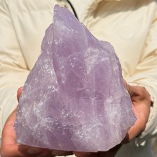 5.36LB Natural Raw Lavender Rose Quartz Rough Quartz Crystal Mineral Specimen picture