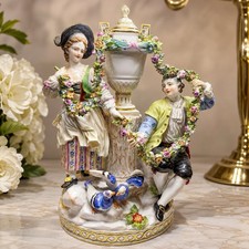 Antique Meissen Porcelain Liebesgruppe Lovers Group F88 / 61258 Acier 21.5cm picture