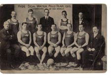 Vtg 1913 Hyde Seal Water Polo Team RPPC Champions of the World George Wilkinson picture