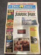 1993 DINO TIMES, JURASSIC PARK SPECIAL EDITION, PROMOTIONAL NEWSPAPER picture