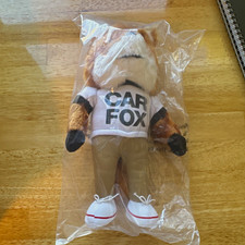 CARFAX Car Fox Advertising Plush Doll Stuffed Animal, Brown White Black Tan picture