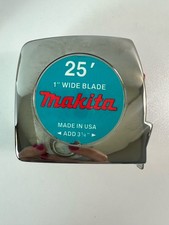 Vtg 70's Makita USA 25' Chrome Tape Measure 1