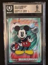 2026 Topps Chrome Disney Mickey Mouse #50 Aqua Wave Refractor 148/199 BGS 9 MINT picture