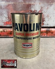 1970’s TEXACO Havoline Super Premium Motor Oil Can 1 qt. - Gas & Oil picture