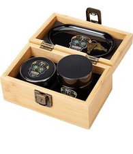 Day Of The Dead Stash Box Combo - 2.5 Inch Heavy Full Size Titanium Grinder picture