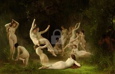The Nymphaeum (1878), William-Adolphe Bouguereau *Art Postcard* picture
