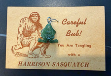 HARRISON SASQUATCH Souvenir with Genuine BC Jade Māori Pendant Charm - 1980's picture