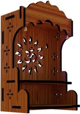 Handmade Small Beautiful Wooden Home and Office Temple, Pack of 1 picture