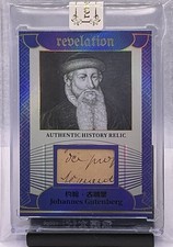 2025 Eternal Revelation World Celebrities Johannes Gutenberg Handwritten Relic picture