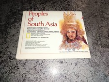 Vintage 1984 National Geographic Map Peoples of South Asia Cultural Insert picture
