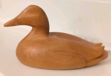 Vtg Mini Canvasback Oregon Myrtlewood Duck By Rod Lindquist Signed 5.5 Inches picture