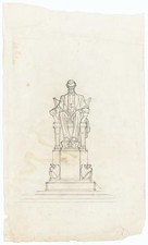 Photo:Washington D.C. Lincoln Memorial Statue Study Drawing 1920s picture
