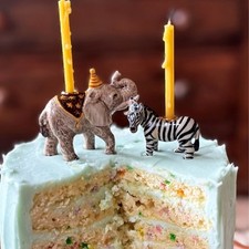 Elephant Cake Topper | Handcrafted Porcelain Figurine | Camp Hollow Collectable  picture