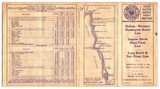 Original 1929 - Pacific Electric Railway Pocket Time Table (October 25 1929) picture