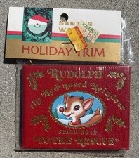 New Vintage 1981 Kurt Adler RUDOLPH To The Rescue Comic Book Tree Ornament picture