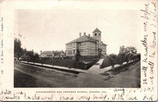 c1906 Kindergarten & Grammar School Oxnard California CA UDB J R Drake Postcard picture