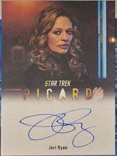 SCARCE Star Trek Voyager A&I Autograph Canvas Card of Jeri Ryan Seven of Nine FB picture