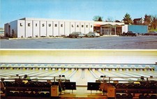 1963 PA Hershey Leisure Lanes Bowling Alley AMF lanes Int & Ext Postcard A43 picture