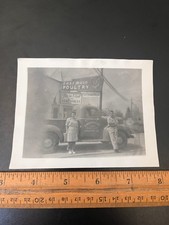 Real Photo Stockton California East Main Poultry Store & Delivery Truck 1930s picture