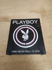 VTG Playboy Neon Light Up Pink Clock 2003 New In Box picture