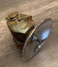 Vintage Justrite  Brass Carbide Miners Lamp  USA Mining picture