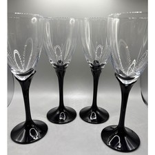Alexandra Black by MIKASA Stemmed Glassware Discontinued Pieces Set of Four picture