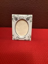Lefton 25th Anniversary 5”X4” Handpainted Porcelain Photo Frame #01193 picture