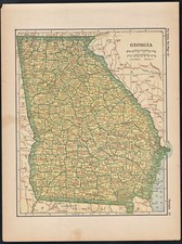 Idaho - Georgia  Original 1922 Atlas Map in Color picture