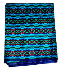 Classic African Fabric 6 Yards Dutch Wax Hollandais Blue Red Wine  picture