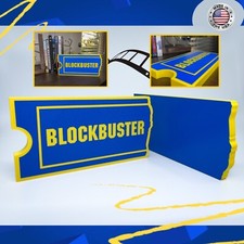 Large Blockbuster Video Ticket Sign Retro Home Theater Decor picture