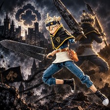 Total Anime Asta 6.5-Inch Figure with Swappable Faces, Hands & Sword picture