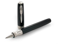 Pineider La Grande Bellezza Collection Black Celluloid Rollerball Pen picture