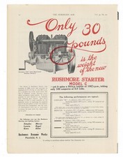 1913 Rushmore Dynamo Works Ad: Simplex 38 Engine w. Rushmore Starter Side View picture