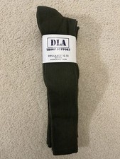 USGI OD Green Anti-Microbial Socks 3-PAIRS DLA Boot Socks Size Large BRAND NEW picture