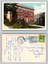 Albion, NY-New York, The Swan Library Red Brick Building Vintage c1932 Postcard picture