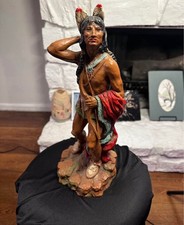 vintage 1976 Native American warrior figurine by the Universal Statuary Corp picture