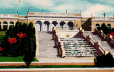 Shelter House, Ault Park, Cincinnati Ohio Linen Postcard Kraemer Art Co picture