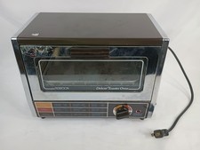 Vintage Toaster Oven ROBESON Deluxe CHROME Retro 03-1803-59 Japan 15 Min. Timer picture