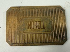1950s Norman Norell Brass Hand Compact Pocket Mirror  3