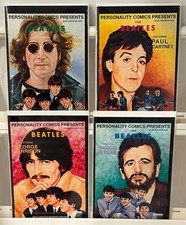 PERSONALITY COMICS PRESENTS THE BEATLES #1,2,3,4 COMPLETE SET 1991-92 VF picture