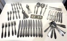 Vintage Georg Jensen MITRA Stainless Flatware Denmark 61 Pcs picture