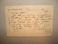 Germany Card Jewish 1898 Beer Sondheimer Letter Postcard Stamp German Frankfurt picture