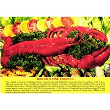 Vintage Maine Postcard Boiled Lobster Recipe America's Vacationland M-3105 picture