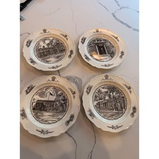 Vintage Wedgwood Peekskill Military Academy Plates Set of 4 England picture