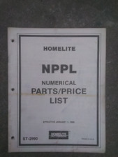 Vintage Original 1985 Homelite Jacobsen Numerical Parts List Dealer 47 page Book picture