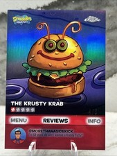 2025 Topps Chrome SpongeBob SquarePants Pipsqueak Patty Red Refractor /5  picture