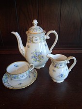 Schumann Forget Me Not Teapot, Teacup & Saucer, & Creamer picture