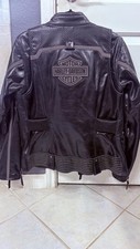 Harley-Davidson Genuine Motorclothes Black Leather Jacket 98029-10VW-000L picture