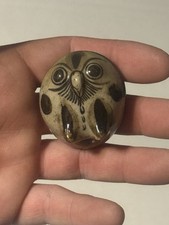 Vintage Jorge Wilmot Tonala Owl Figurine Mexican Folk Art Pottery Signed W 1.75” picture